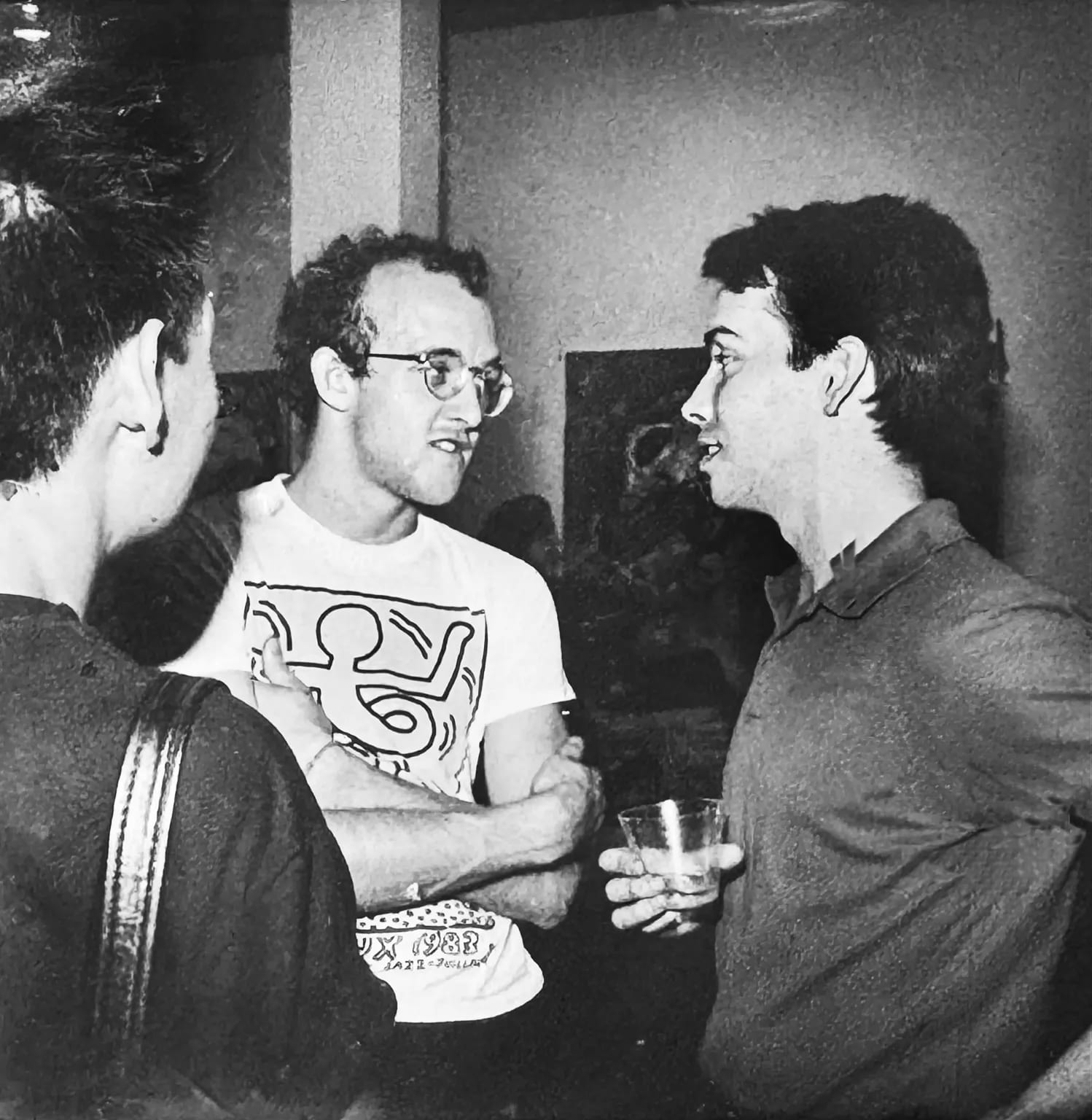 Frank Holliday with Keith Haring and Qkuan Chi at Club 57