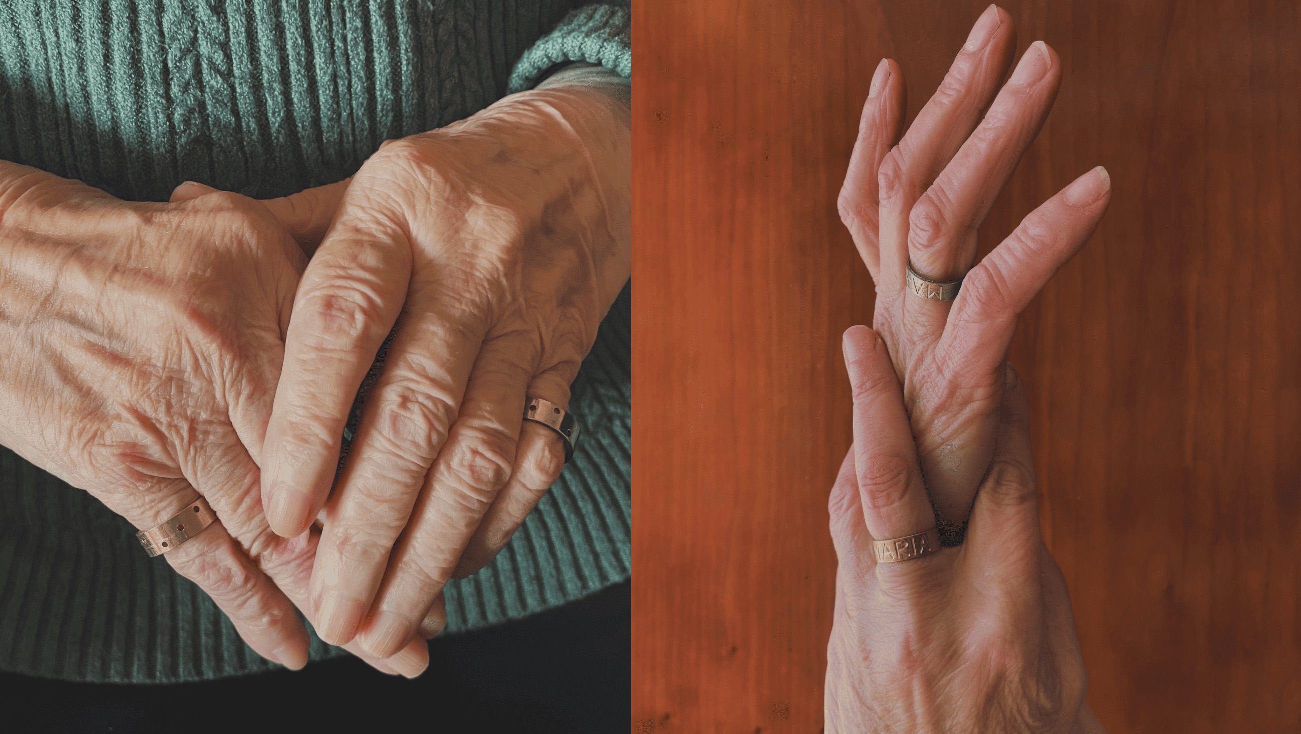 Rings designed and hand-made by Maria