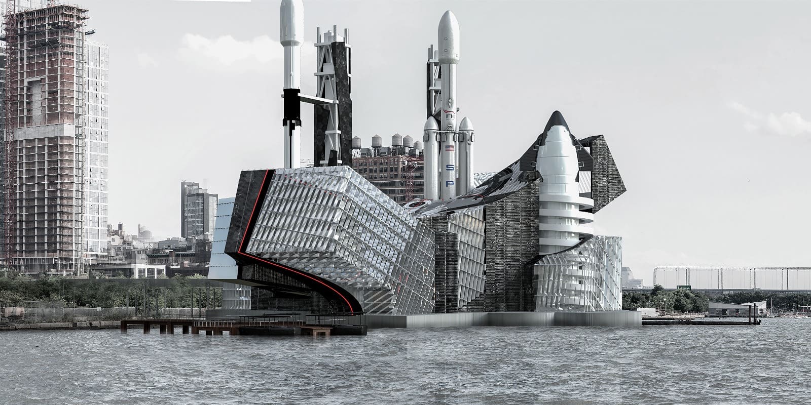 SpaceX's central spaceport along the Hudson River